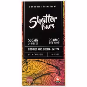 cookies and green sativa 500 mg shatterbar front