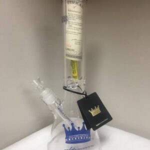 BONG EN VERRE COURONNE DORÉE #18