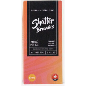 240 mg de brownies Shatter à l’avant