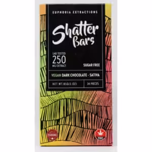 vegan sativa dark chocolate 250 mg shatterbar