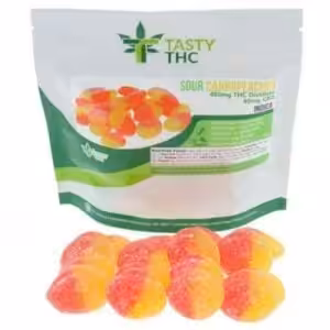 sour canna peaches gummies