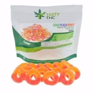 sour peach rings gummies