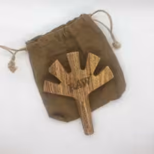 raw wooden cigarette holder