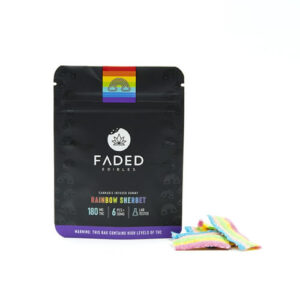 Faded Edibles THC Gummy 180mg RAINBOW SHERBET