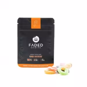 faded gummies 180 thc in flavour sour suckers