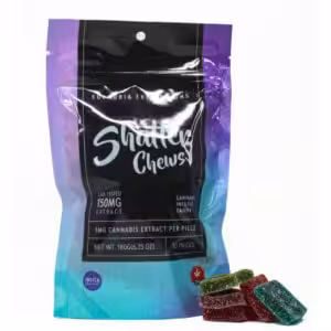 shatter chews indica 150mg front of package