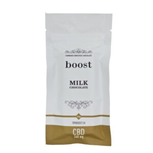Barre de chocolat au lait CBD de marque Boost