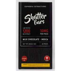 Shatter Bar Chocolat au lait Indica 1200 mg avant