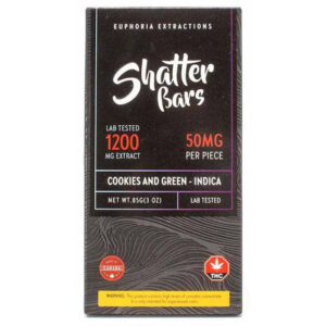 Shatter Bar Indica à l’avant de l’emballage