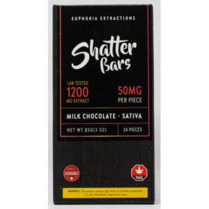 1200 mg de barre shatter chocolat au lait