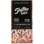 500 mg de THC sativa menthe chocolat shatter bar avant