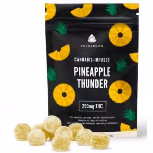 buudabomb pineapple thunder gummies package