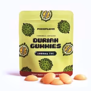 package of pixieplums durian gummies