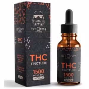 storm extracts tincture with 1500mg indica THC package