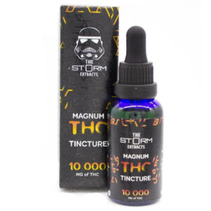 Emballage et bouteille de teinture Storm Extracts Magnum THC