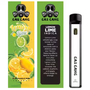 gas gang lemon lime vape pen and packaging