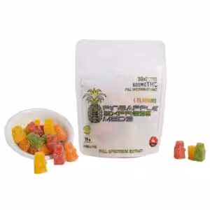 pineapple express pem meds 600mg thc gummies package