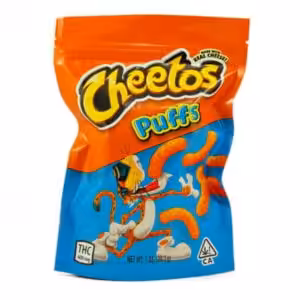 cheetos puffs with thc packaging