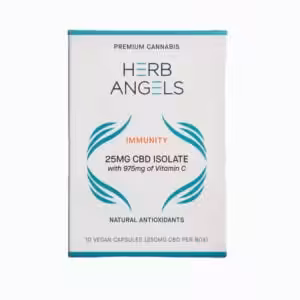herb angels 25 mg cbd isolate packaging