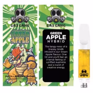 gas gang green apple cartridge and packaging