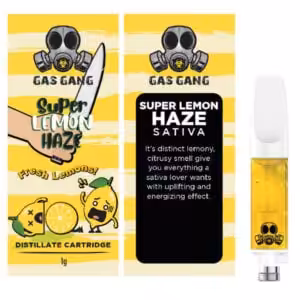 gas gang super lemon haze cartridge and packaging