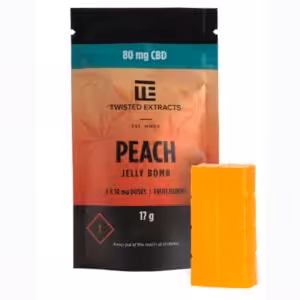 twisted extracts peach cbd jelly bomb
