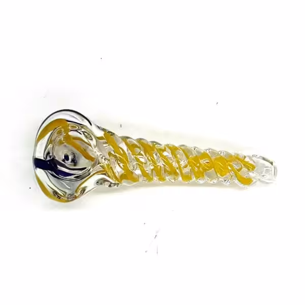 borosilicate glass spoon pipe yellow