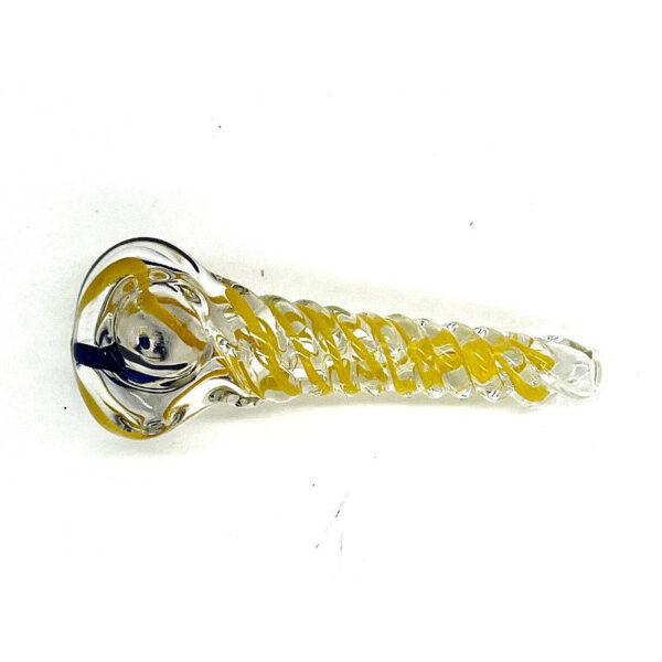 Pipe à cuillère en verre borosilicaté jaune