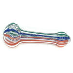 Tuyau cuillère en verre borosilicate dans un tourbillon arc-en-ciel