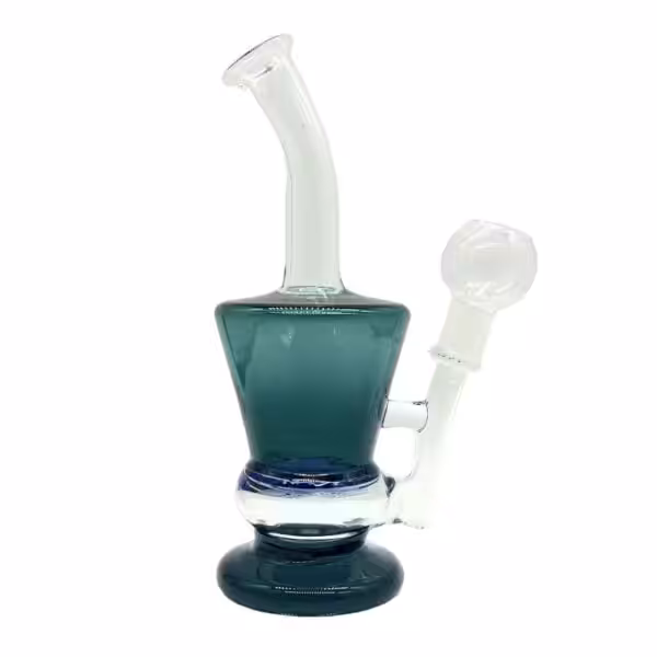 green tinted dab and concentrate rig.