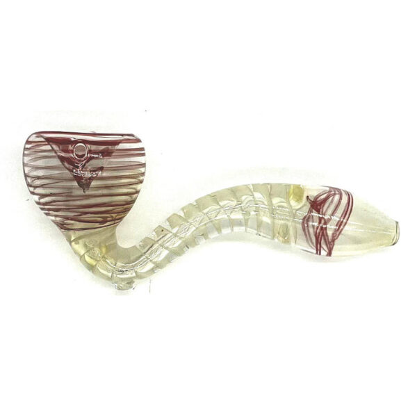 Pipe de style Sherlock avec tourbillon rouge