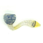 Pipe de style Sherlock avec tourbillon bleu