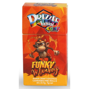 Emballage des pré-rouleaux de souche Funky Monkey de Drizzle Factory