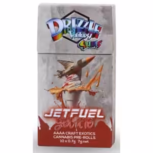 drizzle factory jetfuel gelato strain pre-rolls package