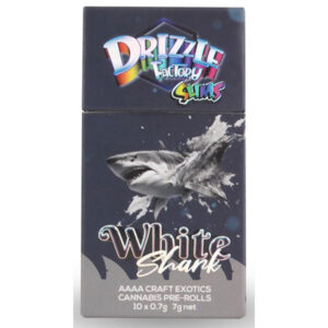 Paquet de pré-rouleaux de souche White Shark de Drizzle Factory