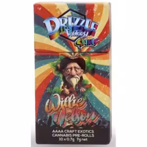 drizzle factory willie nelson strain pre-rolls package