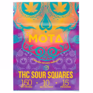 mota thc sour squares packaging