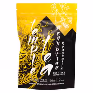 package of temple tea egyptition chamomile variety