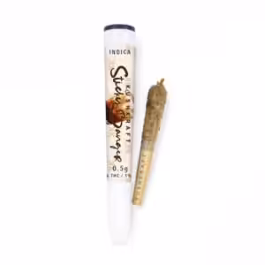 kushkraft indica sticky banger package and pre-rolled joint