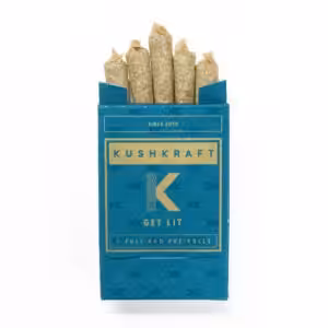 package of kushkraft 5 pack hybrid pre-rolled joints