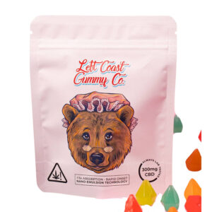 Paquet de bonbons gélifiés de la côte gauche avec 300 mg de CBD