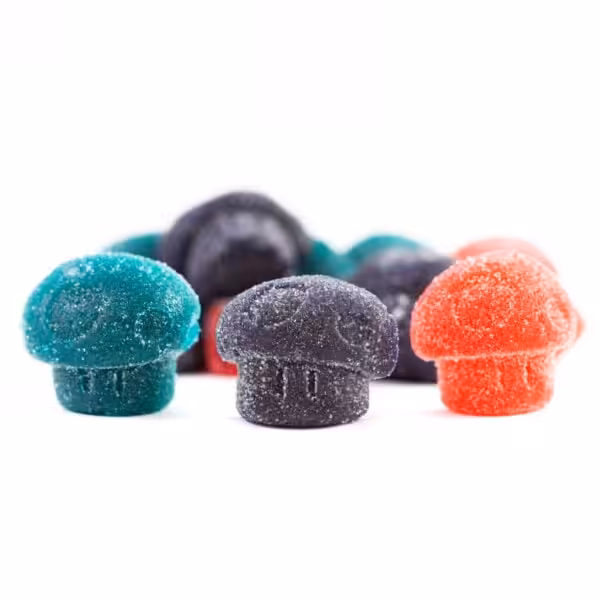mush love gummies in mushroom shape