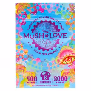 package of mush love gummies with total of 2,000 mg