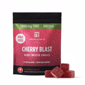 package of twisted extracts high dose twisted singles in cherry blast flavour