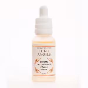 30 ml bottle of herb angels 2400mg thc distillate
