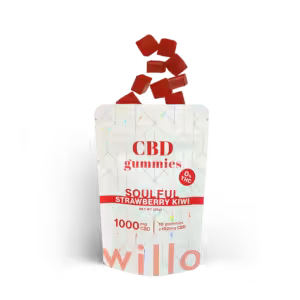 willo cbd gummy package in strawberry kiwi flavour