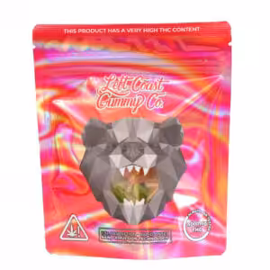 packaging of left coast gummy co. 4000mg THC gummies
