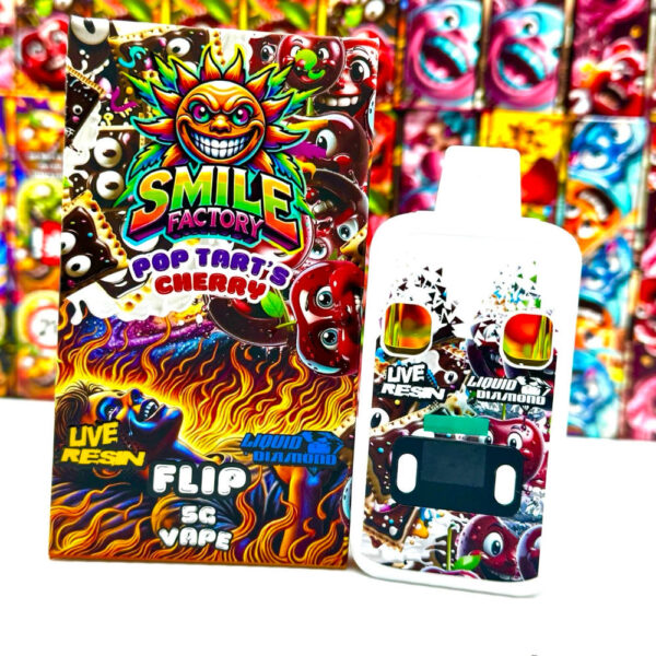 Double vaporisateur de marque Smile Factory avec saveurs de tartes pop et de cerise