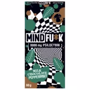mindfu*k milk chocolate peppermint mushroom bar packaging